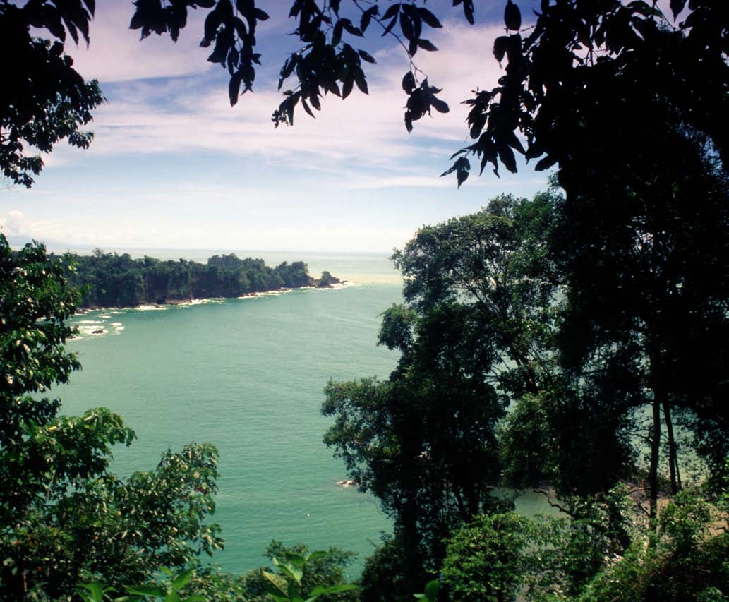 Vista costera del parque